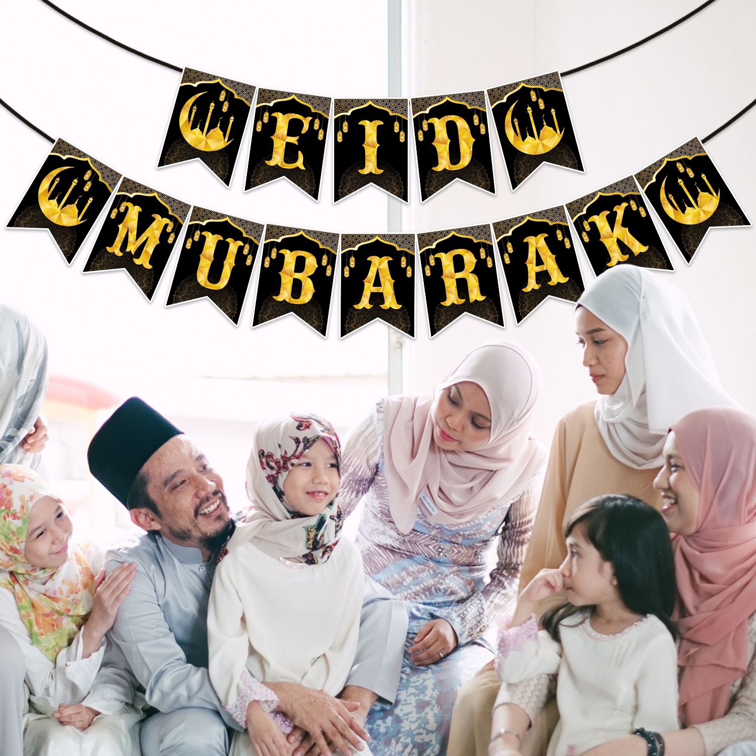 Eid Decorations, Eid Mubarak Banner,Eid Mubarak Decorations for Home, Banner-image-47