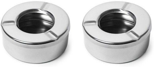 Dynore Stainless Steel Set of 2 Lid ash tray 2 - Piece Bar Set-picture-13