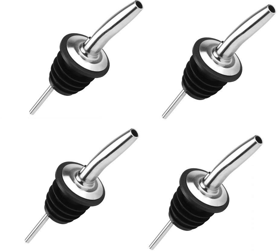 dynore Stainless Steel 4 Pcs Wine Pourers/ Pour Spouts 4 - Piece Bar Set-picture-2