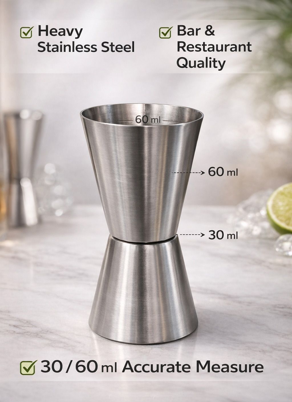 LEKHA PEG MEASURE OF 30/60ML 1 PCS 1 - Piece Bar Set-image-23