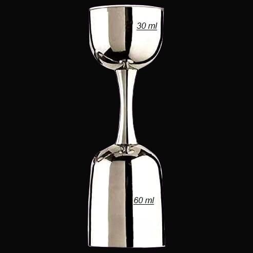 Antique Premium Steel Long Shape Peg Measurer Shot Glasses Measure 30ml & 60ml 1 - Piece Bar Set-image-35