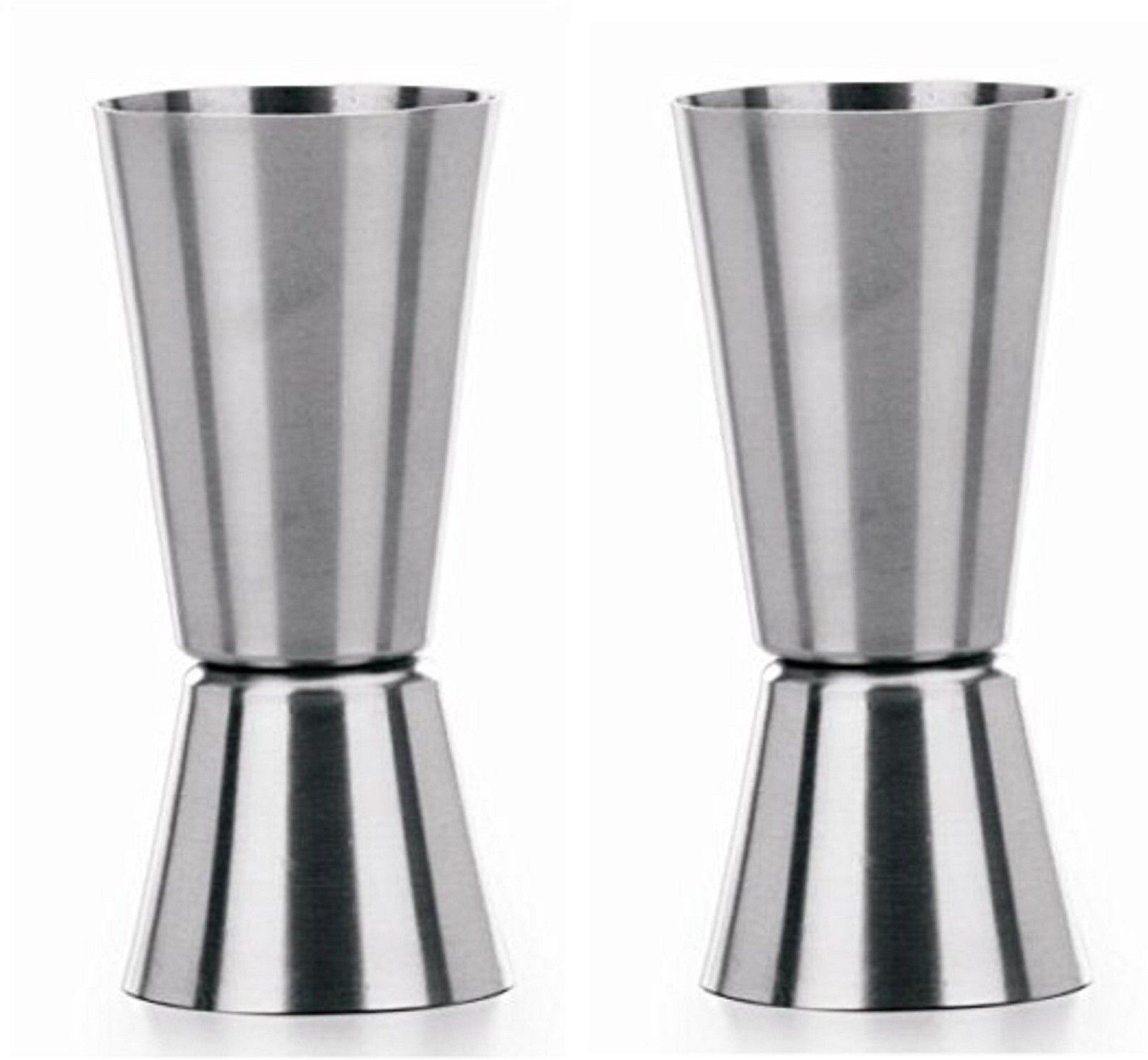 Stainless Steel Tall Peg Measure 30/60 ml- Set of 2 2 - Piece Bar Set