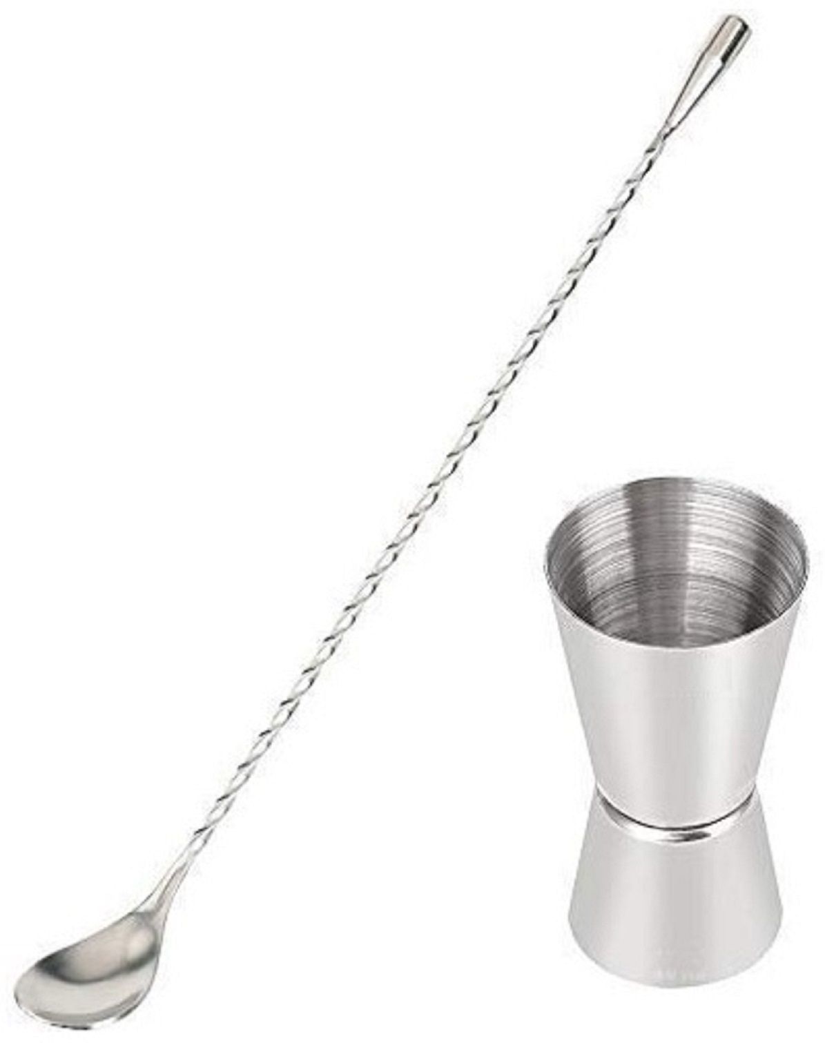 dynore Stainless Steel Teardrop Spoon With Peg Measure 2 - Piece Bar Set-picture-33
