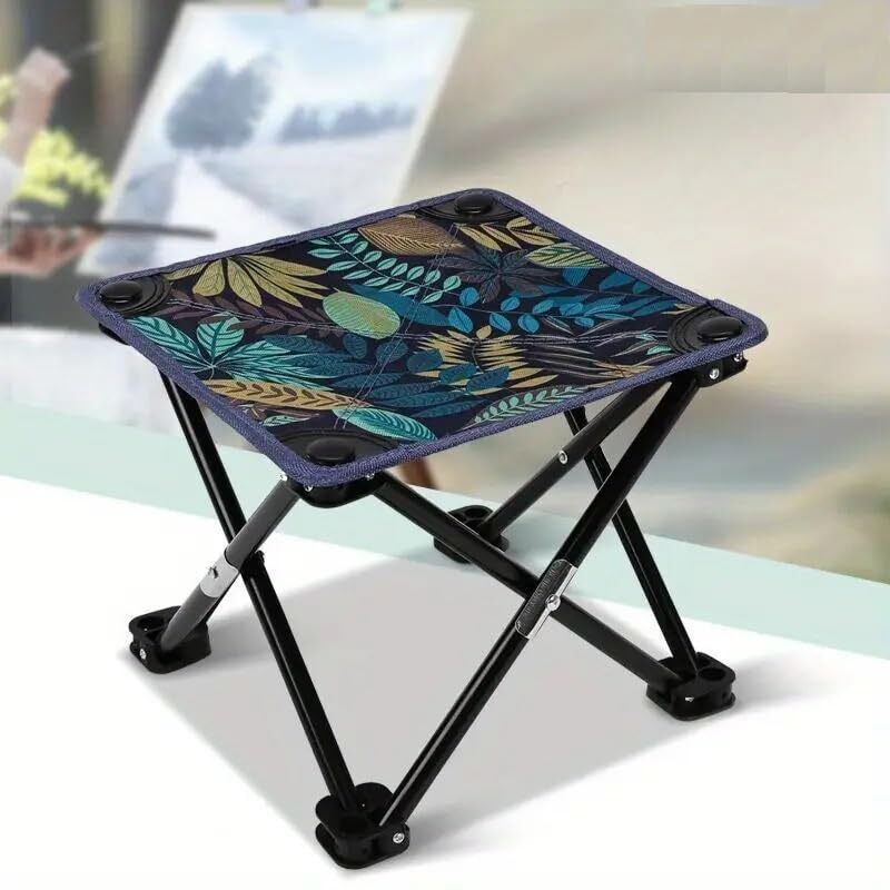 Stool Mini Chair Outdoor Portable Seat for Outdoor Hiking Gardening Foldable Steel Inversion Chair-image-1