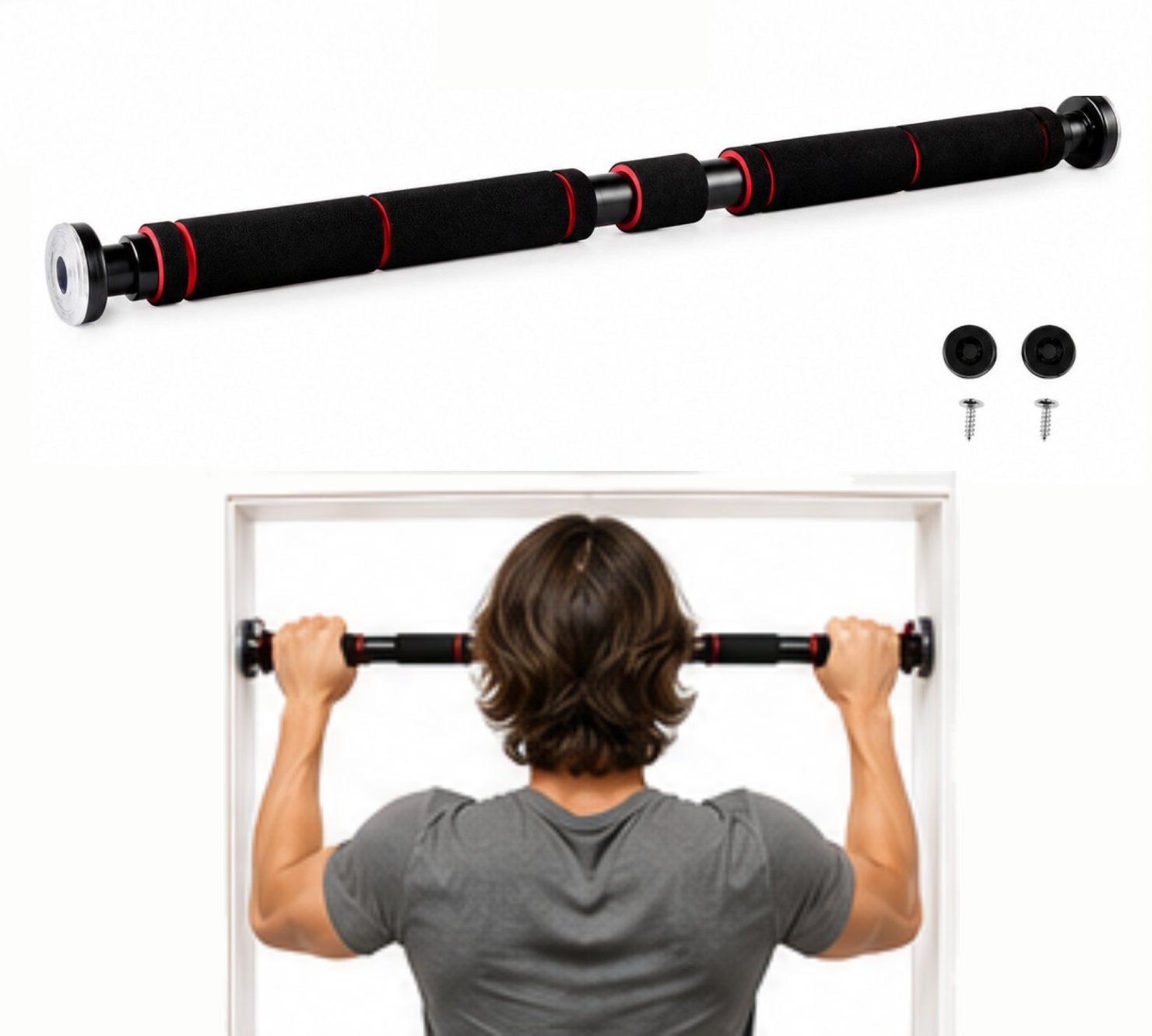 gjshop Adjustable Pull-Up Bar for Doorway Home Gym Pull-up Bar-picture-11