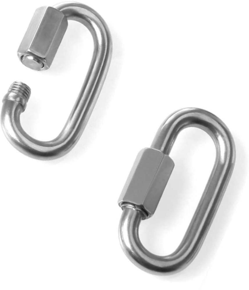Heavy-Duty SS Carabiner Hook for Swing, Gym, Camping & Climbing ( pack of 2 ) Locking Carabiner