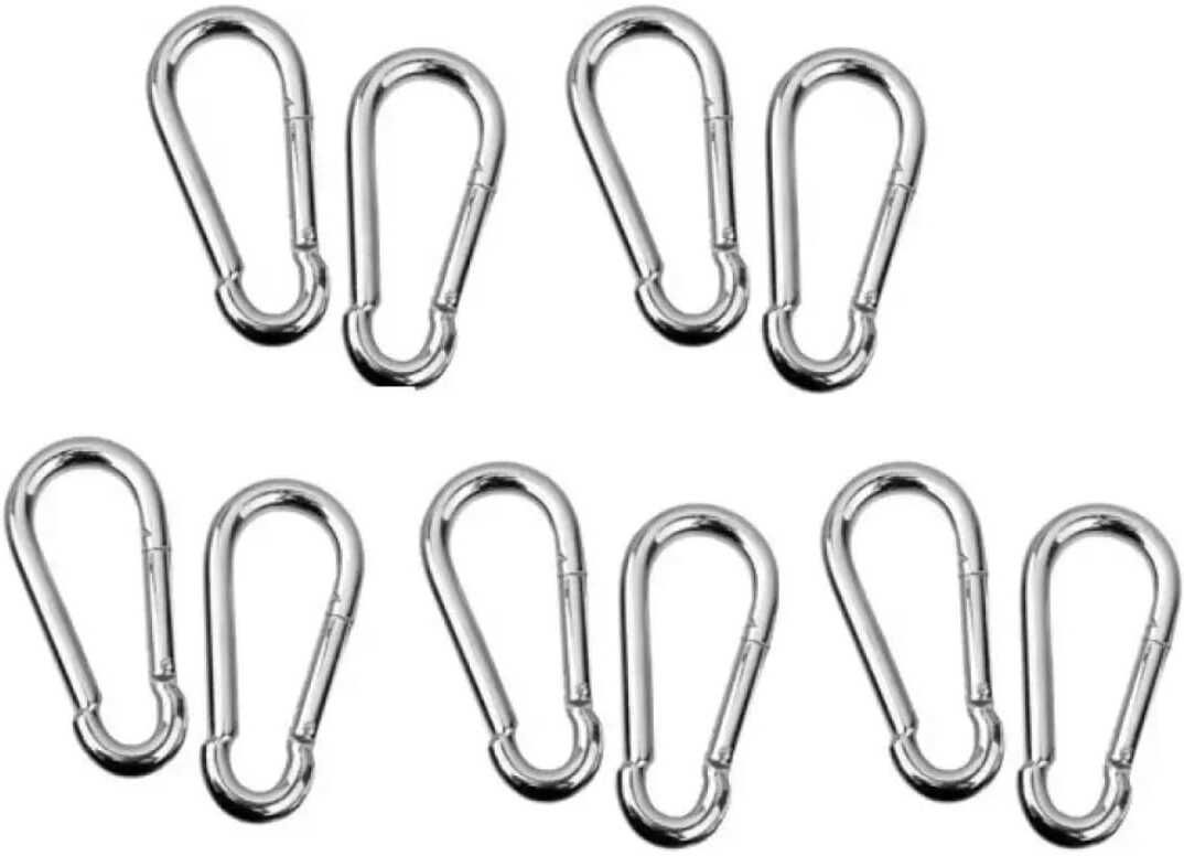 atnsports Stainless Steel Spring Carabiner Snap Hook Keychain, S lock for Gym Carabiner-picture-34