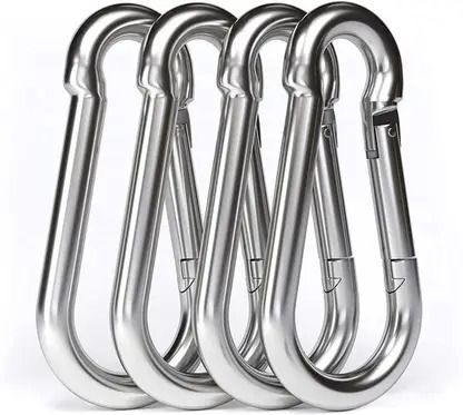 warasports Heavy Duty Steel Snap Hook Carabiner for Gym, Fitness, Camping (4 Pcs, Silver) Locking Carabiner-picture-46