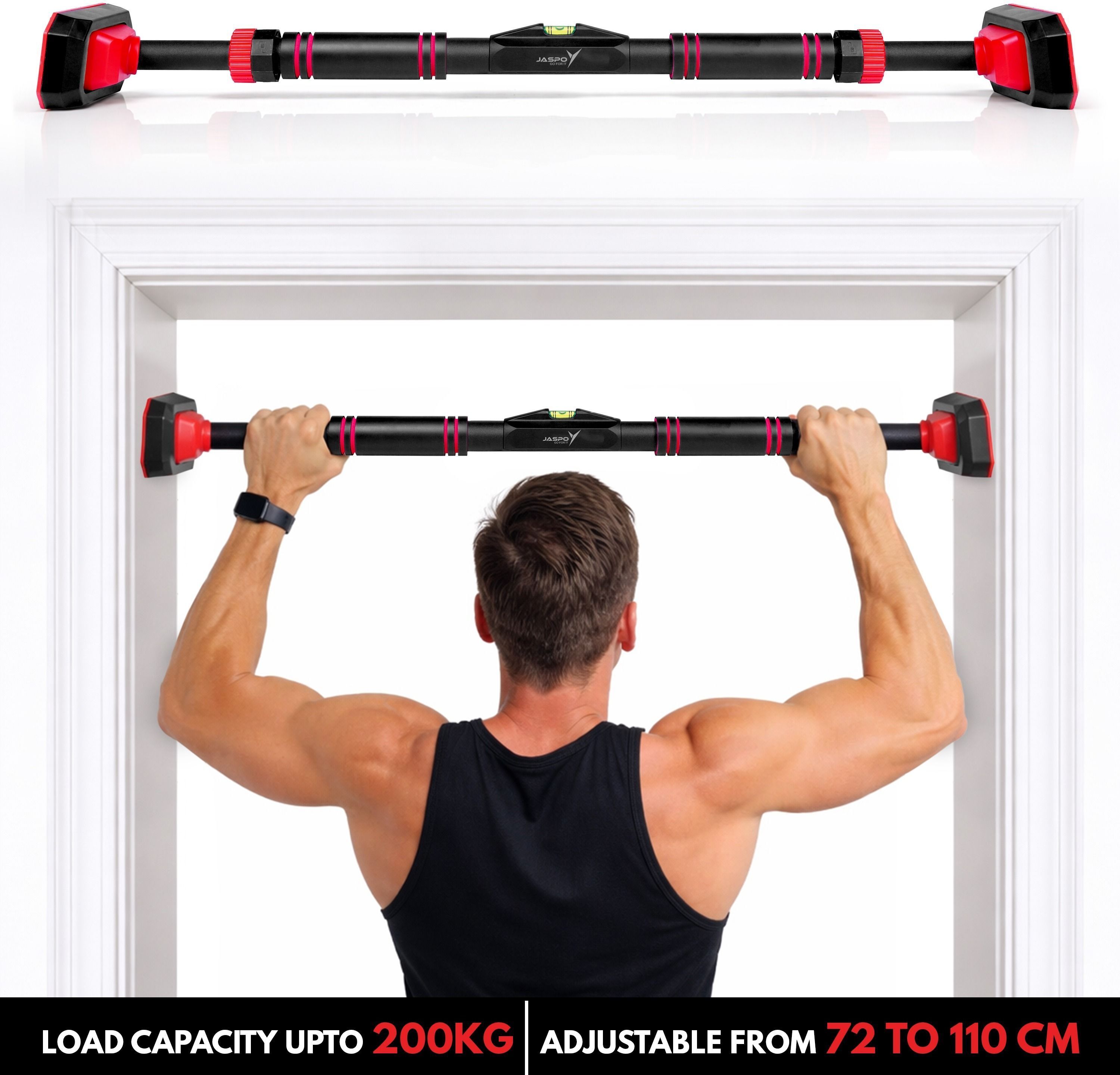 Roar Heavy Duty Pull Up Bar for Door Frame | Adjustable & Easy Install | 3.7 Ft. Pull-up Bar-image-17