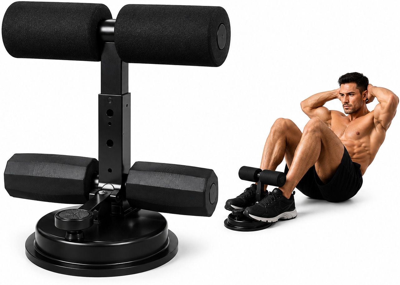shopeleven Adjustable Strong Suction Base Abs Exercise Core, Abs Trainer Equipment Home Gym Sit-up Bar-picture-6