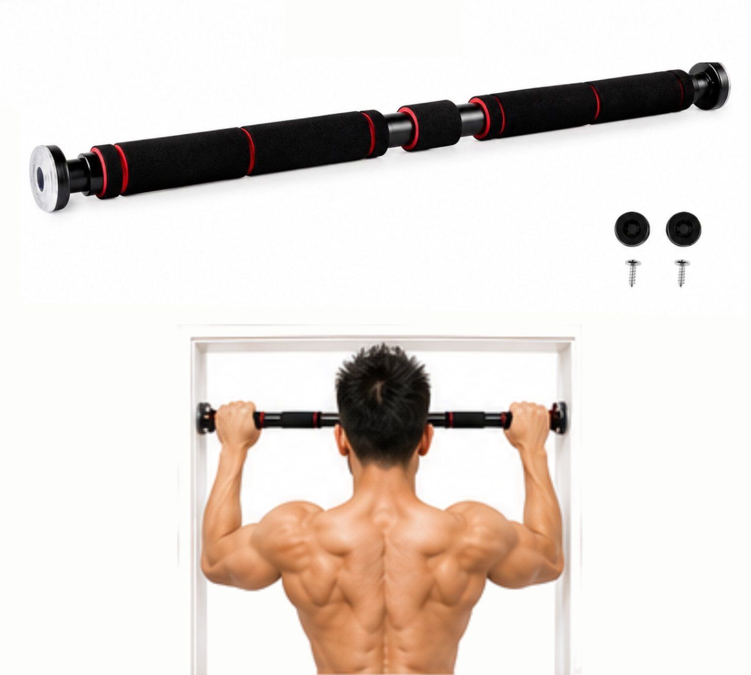 shopeleven Home Fitness Pull-Up Bar Heavy Duty Carbon Steel Design Pull-up Bar-picture-46