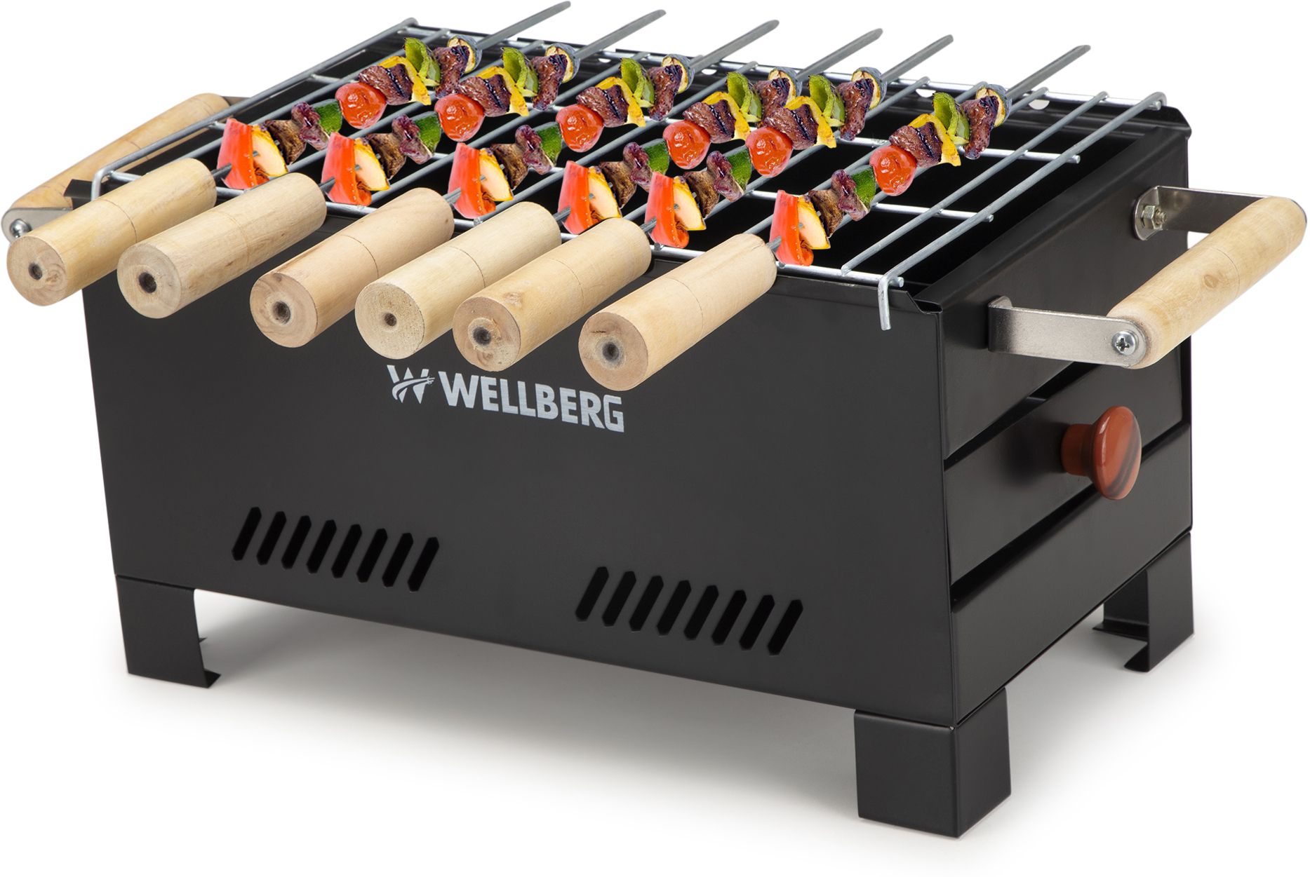 Exclusive Portable & Picnic Barbeque with 7 Skewers & 1 Grill (Heat Proof Legs) Charcoal Grill Electric Tandoor