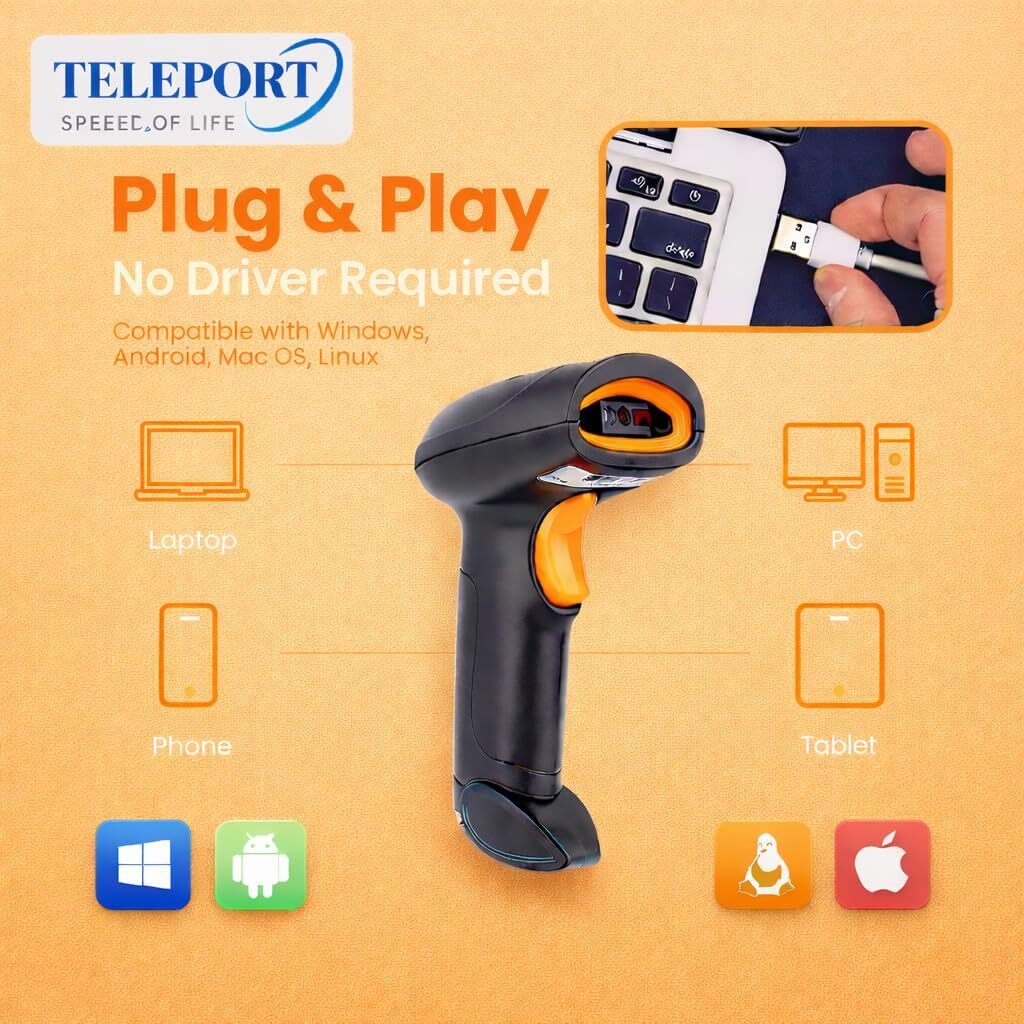 TELEPORT TT 2000 WIRED SCANNER CCD Barcode Scanner-picture-17