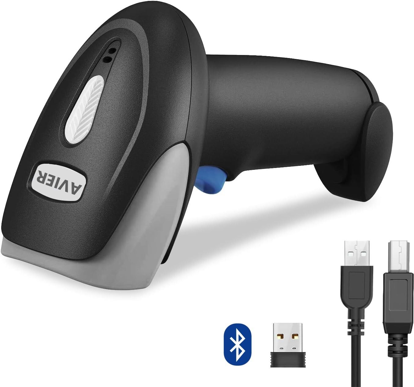 AVIER New Wireless Bluetooth Barcode Scanner,Best 3-in-1 Bluetooth & USB Wired & 2.4G Wireless Barcode Reader Scanner 2D 1D QR Code Automatic Fast Precise 2D Camera Barcode Scanner-image-18