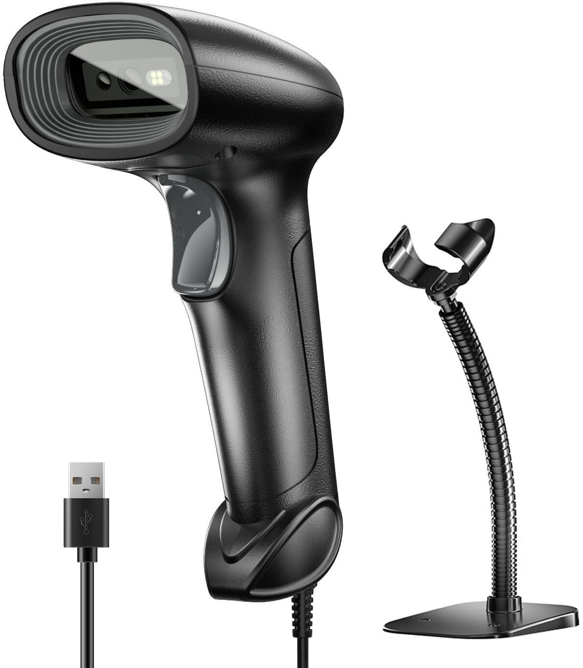 HiRobot HS-22 Wired 2D/1D Barcode Scanner with Stand Laser Barcode Scanner-picture-18