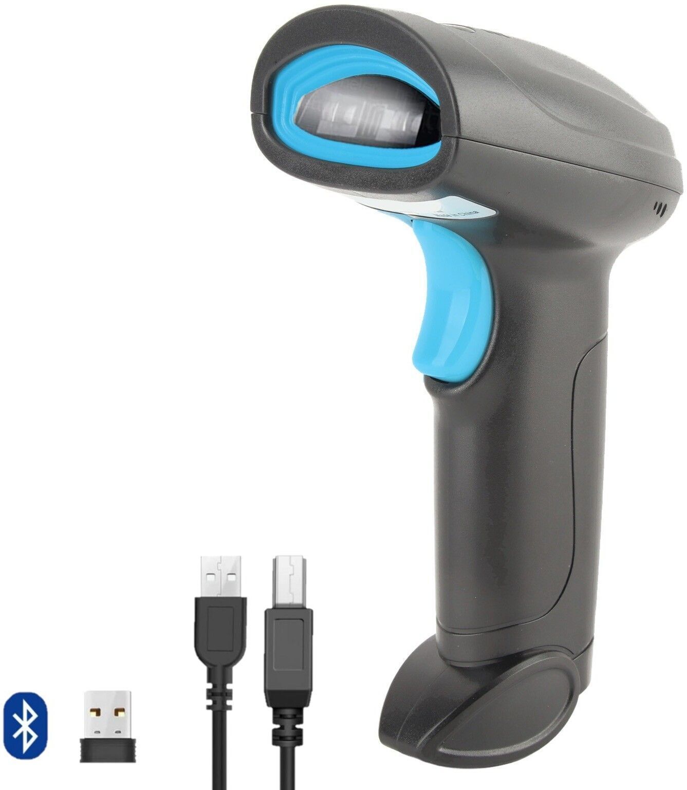 ENKART HT20pro Wireless 2D&1D (Bluetooth+USB+2.4GHz) Barcode Scanner inbuilt Battery|Induction Scanning with Built-in Illumination Light 2D Camera Barcode Scanner