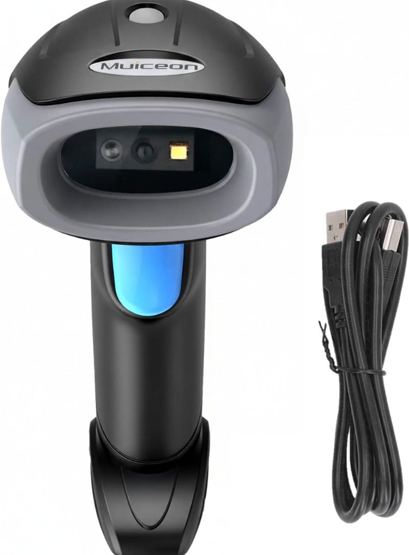 Muiceon MC93 Wired 2D&1D USB Cable Barcode Scanner (QR Code) Wired inbuilt Battery Induction Scanning with Built-in Illumination Light CCD Barcode Scanner-picture-11