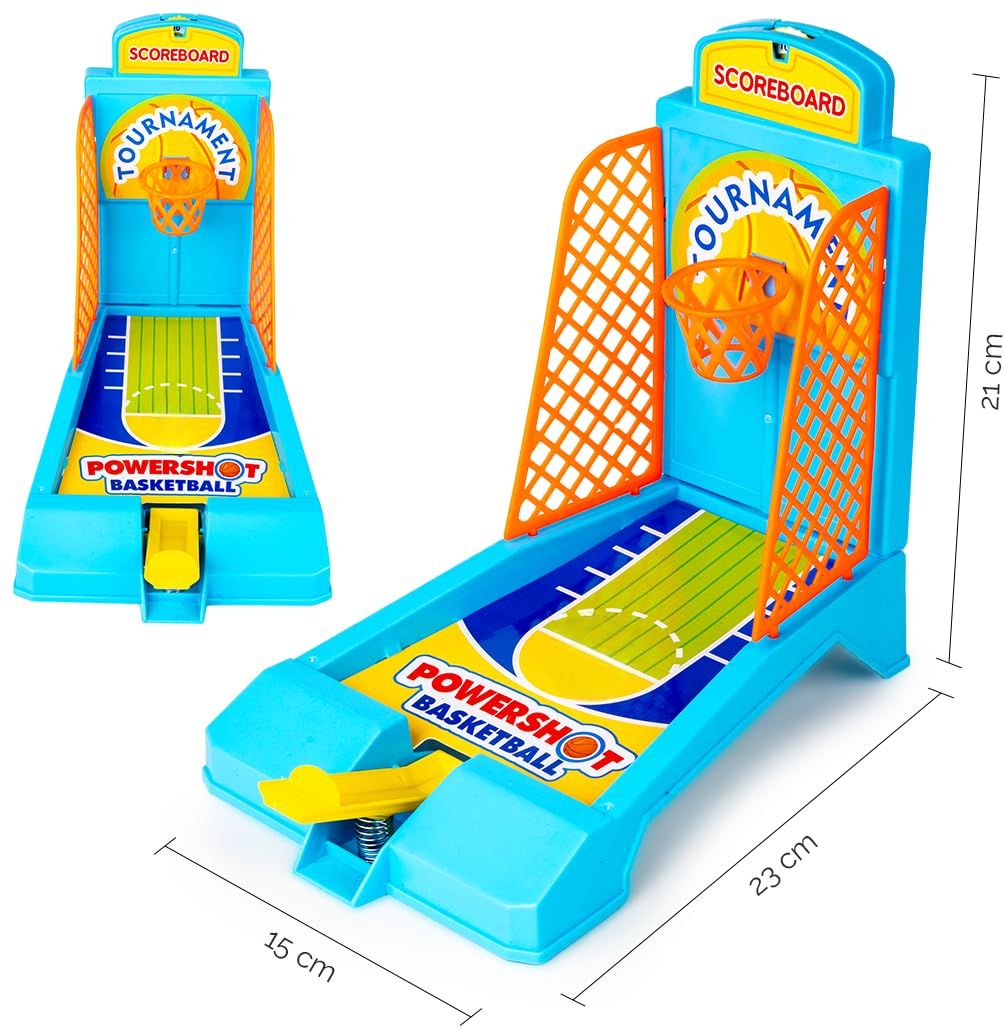 PowerShot Mini Basketball Game Tabletop Arcade Basketball Toy with Scoreboard Basketball Ring-image-31