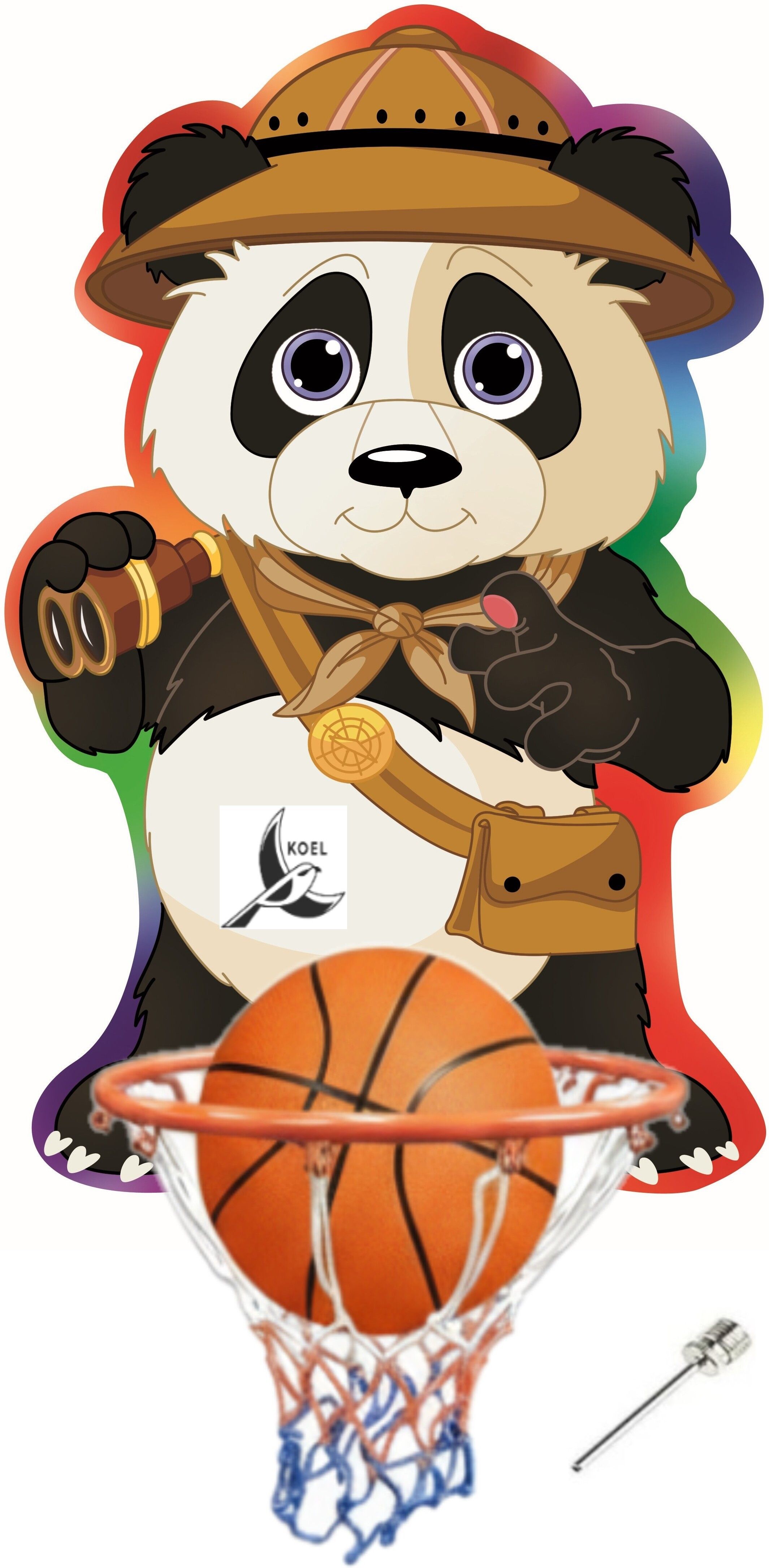 Panda Small Basketball ring set Indoor Outdoor Kit Basket Ball hoop Basketboard Basketball Ring-image-41