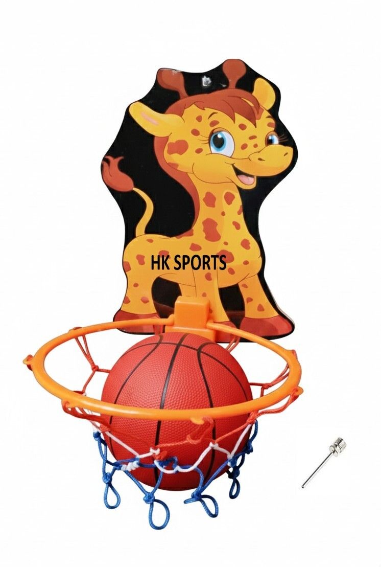 hk sports Giraffe Kids Basketball ring set Indoor Outdoor Kit Basket Ball hoop Basketboard Basketball Ring-picture-23