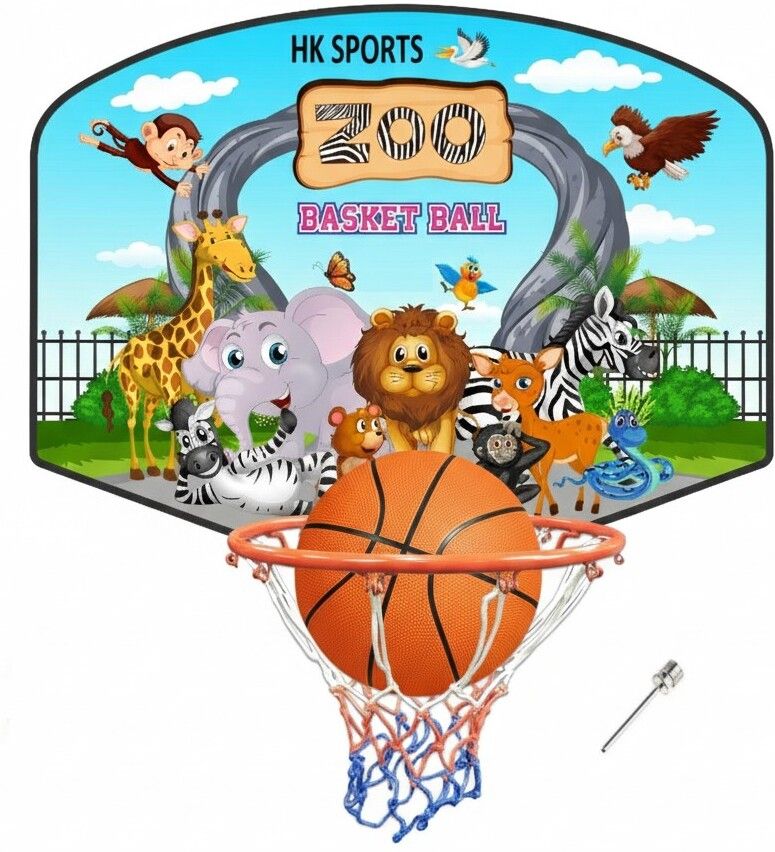 hk sports ZOO Printed Basketball ring set Indoor Outdoor Kit Basket Ball hoop Basketboard Basketball Ring-picture-26