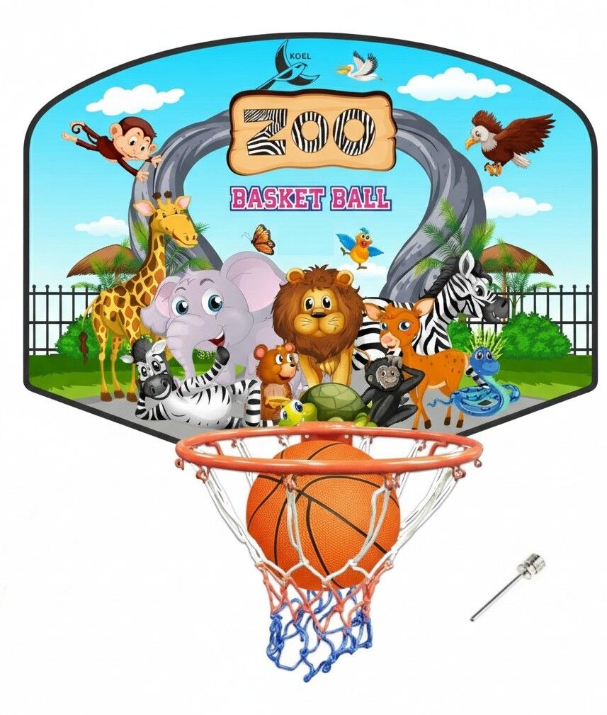 ZOO Printed Basketball ring set Indoor Outdoor Kit Basket Ball hoop Basketboard Basketball Ring-image-41