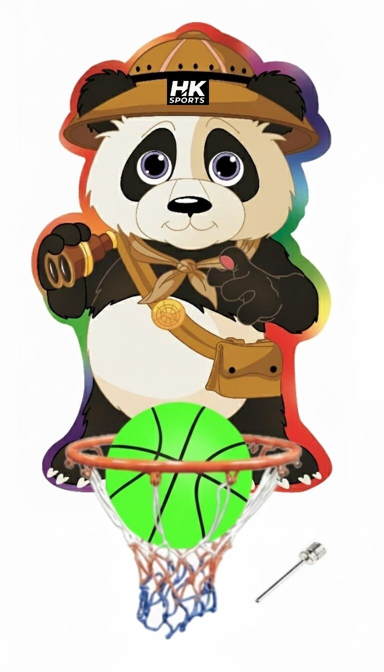 Panda Small Basketball ring set Indoor Outdoor Kit Basket Ball hoop Basketboard Basketball Ring-image-39