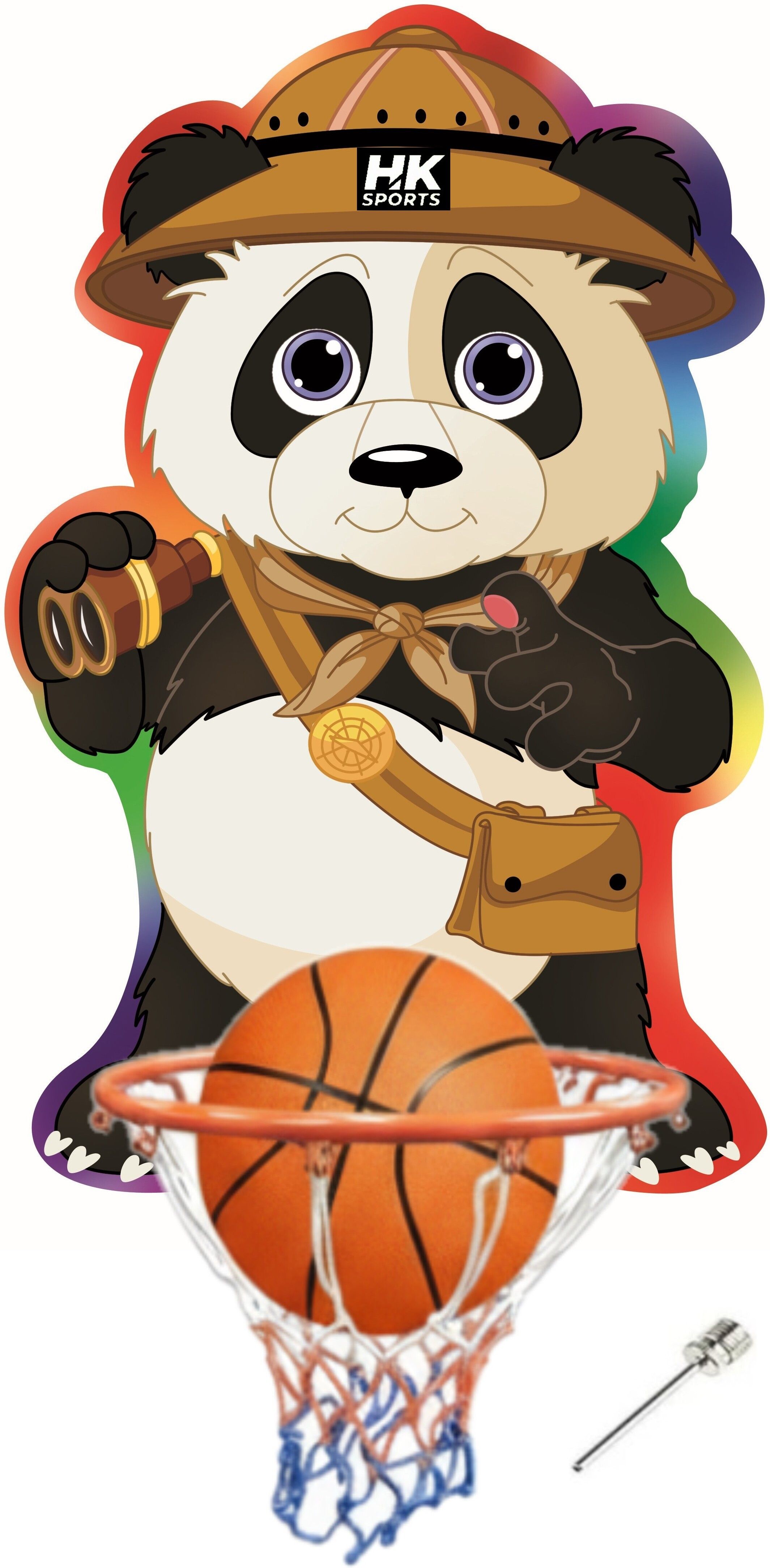 Panda Small Basketball ring set Indoor Outdoor Basket Ball hoop Basketboard Basketball Ring-image-45