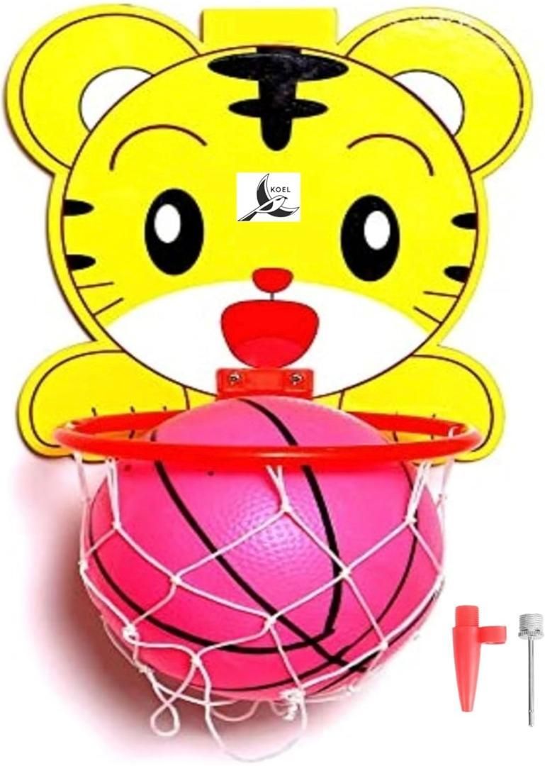 Adjustable Height Basketball Hoop for Toddlers with Ball & Pump Basketball Ring-image-34