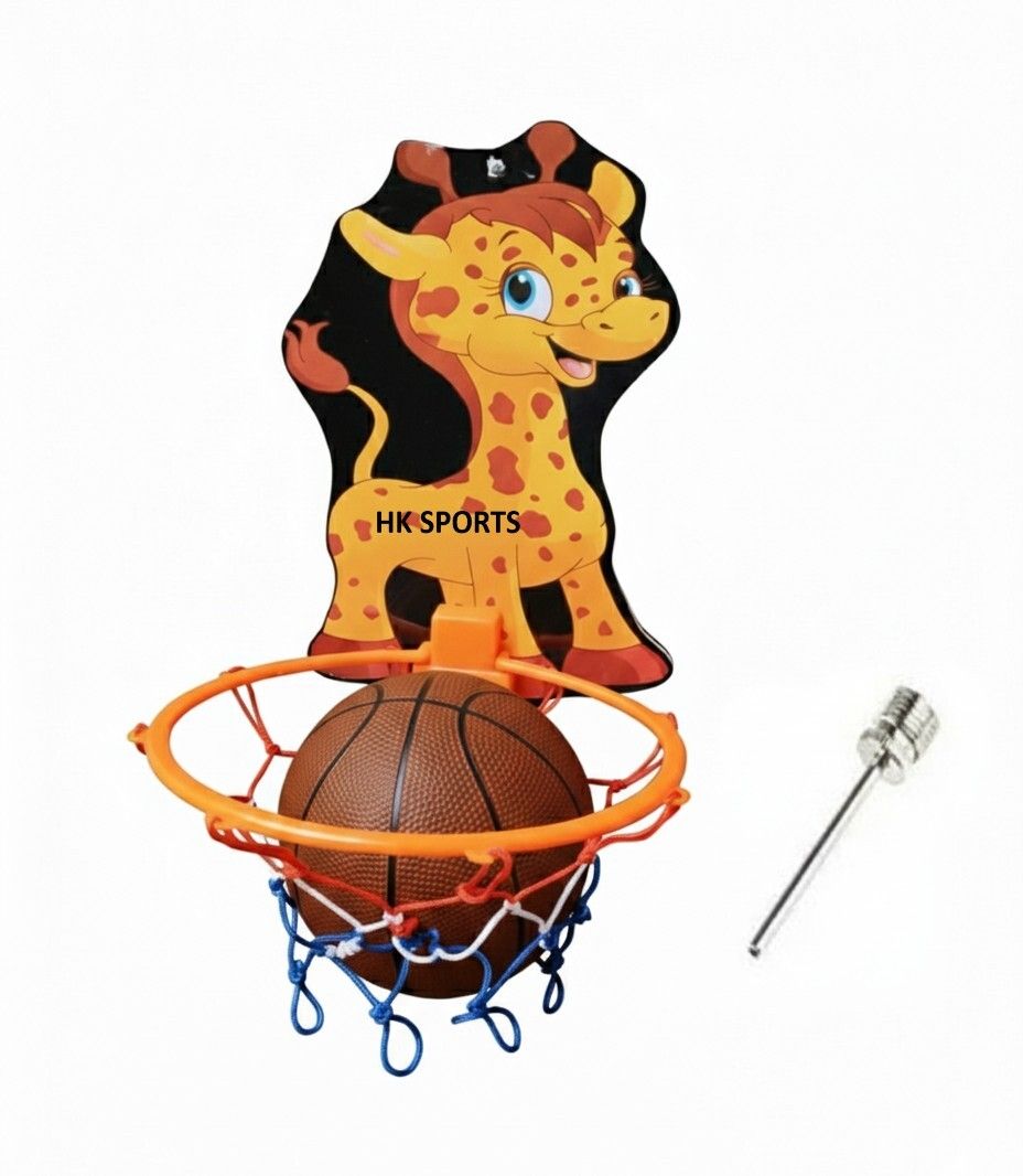 hk sports Giraffe Kids Basketball ring set Indoor Outdoor Kit Basket Ball hoop Basketboard Basketball Ring-picture-32