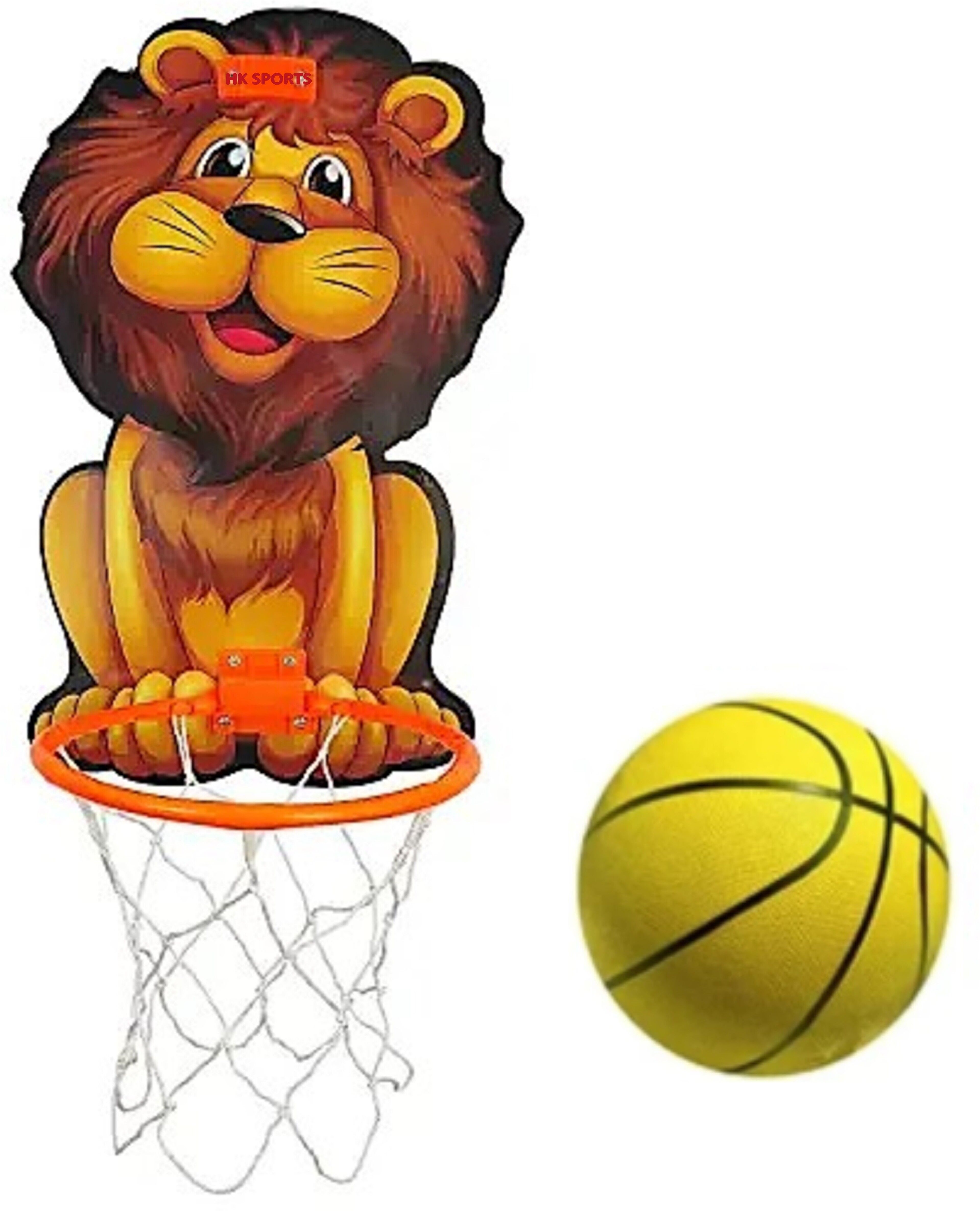 LION Printed Kids Hangable Indoor and Outdoor Kit Basketball Ring
