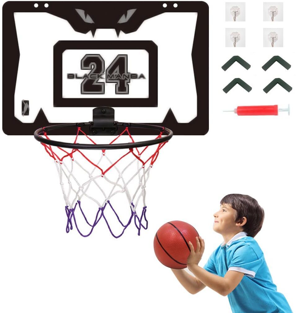 play hard Kids Indoor Basketball Hoop Set Wall Mounted Mini Hoop for Playroom Basketball Ring-picture-19