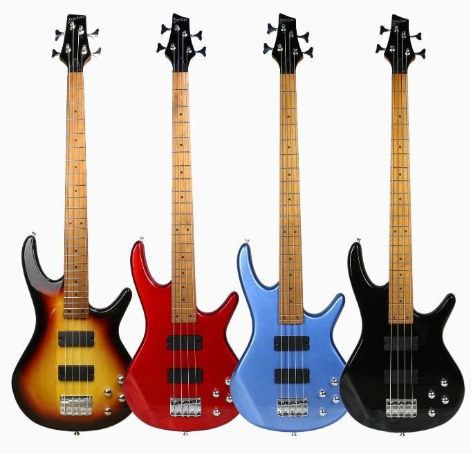 wirewek Black, Multicolor, Red Electric Bass Guitar-picture-45