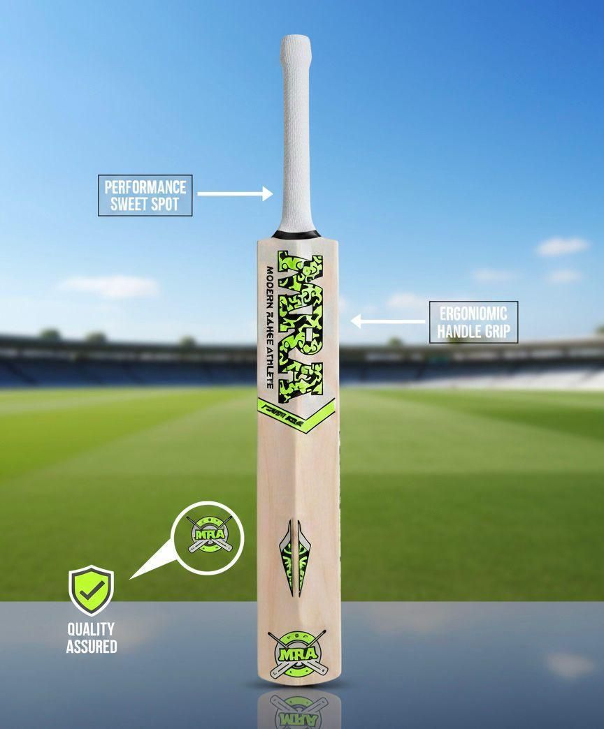 modern range athlete Yellow power cricket bat Poplar Willow Cricket Bat For 10 - 12 Yrs-picture-38