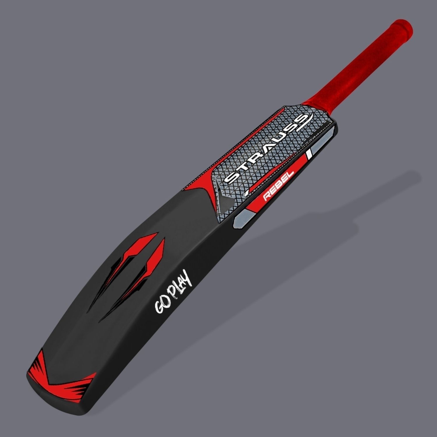strauss Rebel , Size SH / Full Size (34 X 4.5 inch) For All Age Groups (Black) PVC/Plastic CricketBat For 15+ Yrs-picture-7