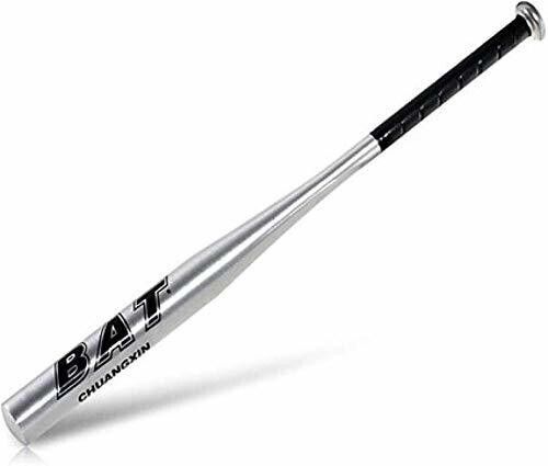 hackerx 34 Inches Non Slip Metal Alloy Baseball bat with Rubber Grip Silver New Alloy Baseball Bat For 15+ Yrs-picture-5