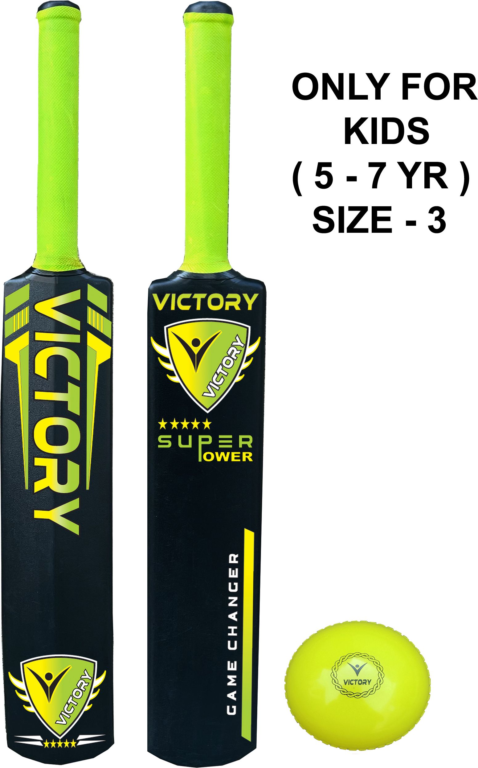victory SUPER Kids Plastic Cricket Bat ( Size - 3) ( 4yr - 7 yr ) with Cricket Ball PVC/Plastic Cricket Bat For 6 - 7 Yrs-picture-13