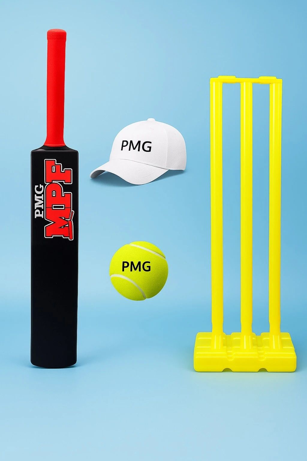 Cricket Bat for Kids 5-7 Years – Plastic Bat, Wickets set, Ball & Cap PVC/Plastic Cricket Bat For 6 - 7 Yrs-image-40