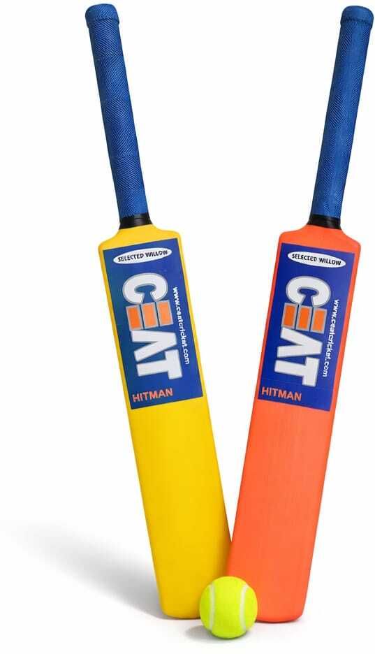 plastic cricket bat heavy duty 4 no pack of 2 and one tennis ball Willow Softball Bat For 10 - 12 Yrs-image-37