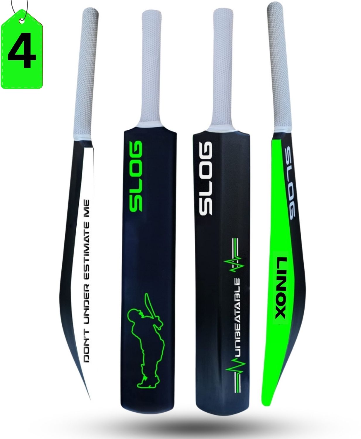 linox THE ORIGINAL Slog Size-4 (Ideal for 15+) Hard PLastic For tennis Ball PVC/Plastic Cricket Bat For 10 - 12 Yrs-picture-15