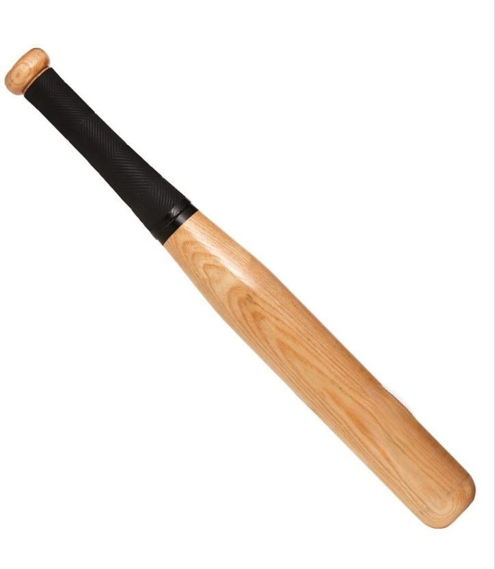 RJMEERUT (Heavy Duty)Natural Wood Baseball Bat baseball {black gripnatural.} Willow BaseballBat For 15+ Yrs