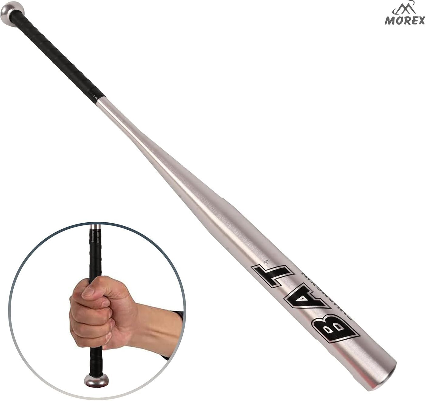 Morex Heavy Duty Aluminium Baseball Bat | 34 Inch - Strong Self Defence iron Aluminium Baseball Bat For 15+ Yrs