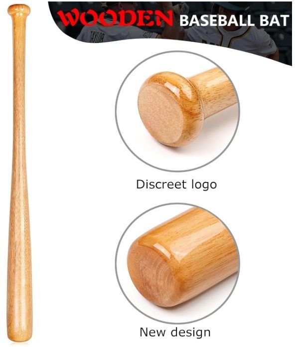 YSIGLOBEL Heavy Duty Natural Wood Baseball Bat unisex baseball {natural Willow BaseballBat For 15+ Yrs-image-20