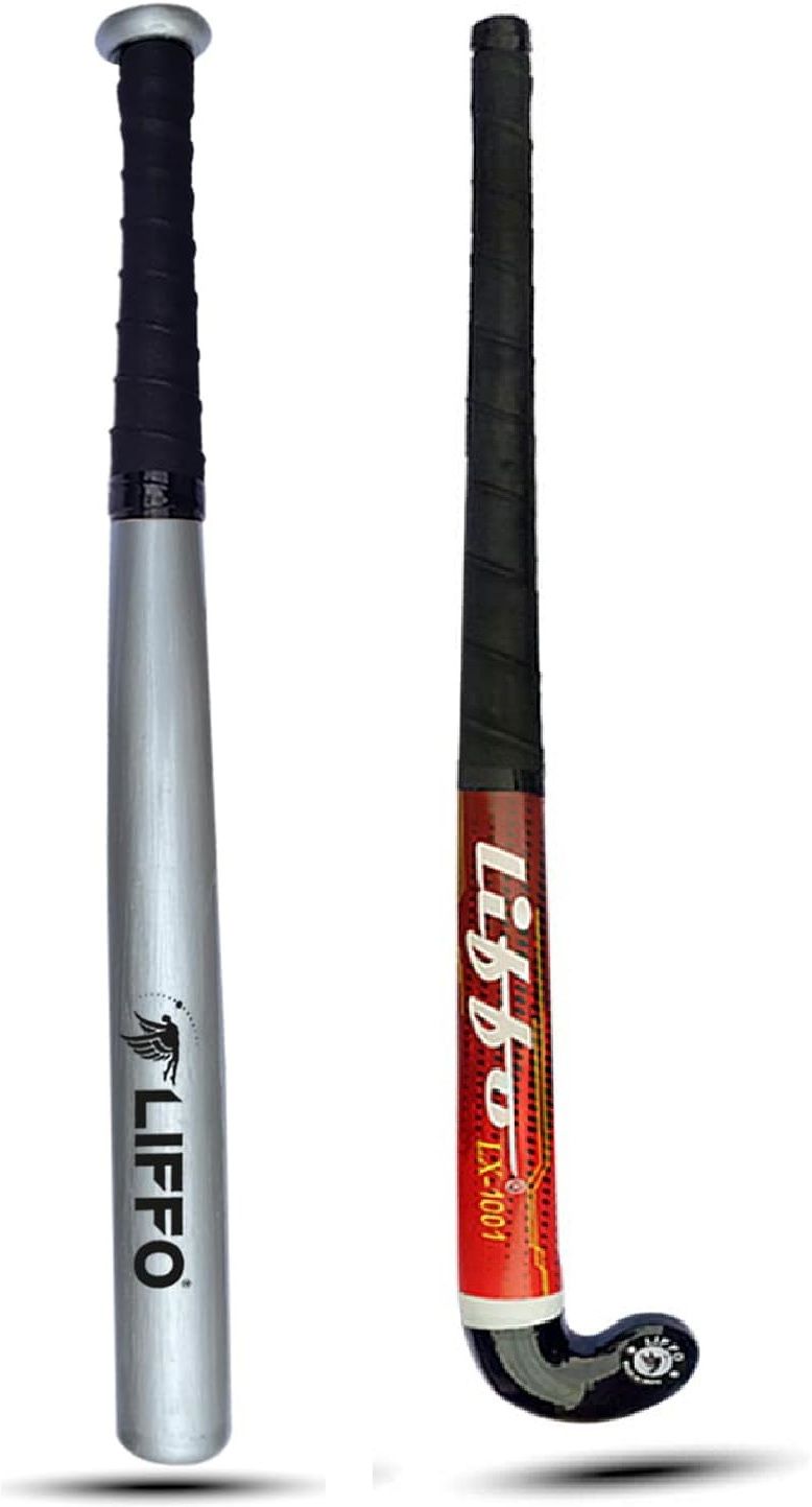 Hockey Stick Witjh Baseball bat Heavy Duty (Red) Hockey Stick - 36 inch-image-14
