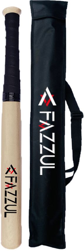 fazzul Baseball Bat Natural Wood for Self-Defense With Cover Willow Baseball Bat For 15+ Yrs-picture-48