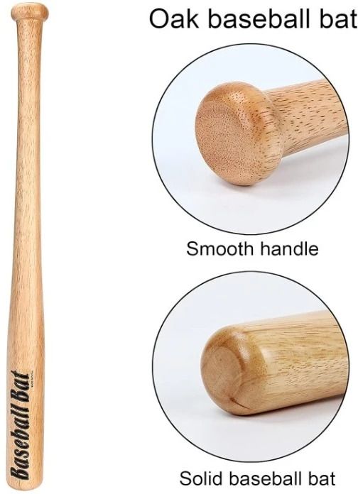 tensionx R.J ENTERPRISES Heavy Duty Natural Wood Baseball Bat unisex baseball natural Willow Baseball Bat For 15+ Yrs-picture-33
