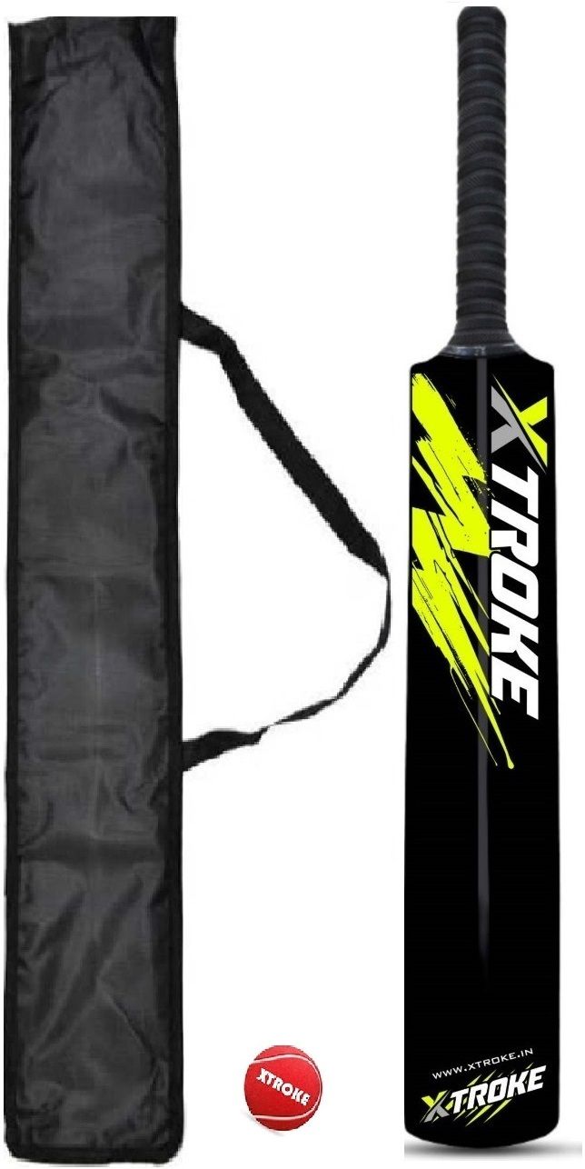 The Power Edition Hard Plastic Cricket bat with Ball & Cover for All Tennis Ball PVC/Plastic Cricket Bat For 15+ Yrs