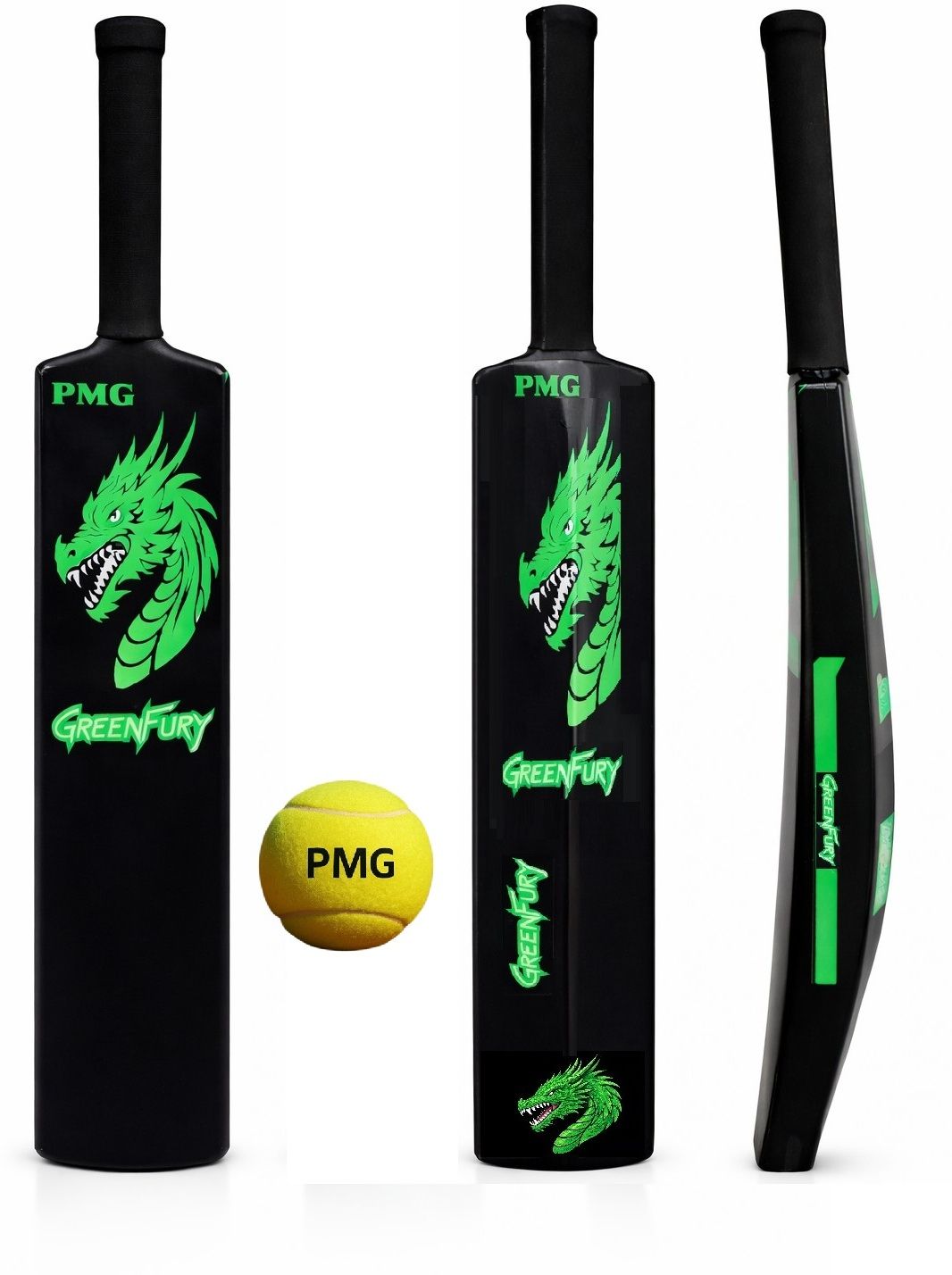 pmg GreenFury Plastic Bat with Ball Size 3 for 5–8 Years Kids | Lightweight PVC/Plastic Cricket Bat For 8 Yrs-picture-16