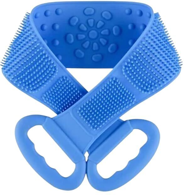 stuti mart Silicone Body Back Scrubber, Double Side Bathing Brush for Skin Deep Cleaning-picture-0