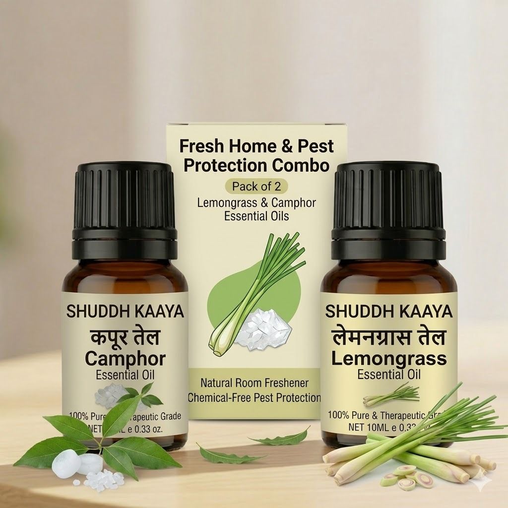 Premium Lemongrass & Camphor Essential Oils Wellness Set - Pack of 2-image-31